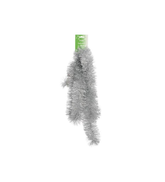 Łańcuch choinkowy 7cm/2m srebrny