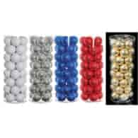 Bombki plastikowe 6cm/40szt, srebrny