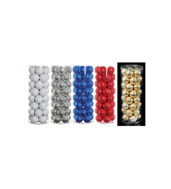 Bombki plastikowe 6cm/40szt, srebrny