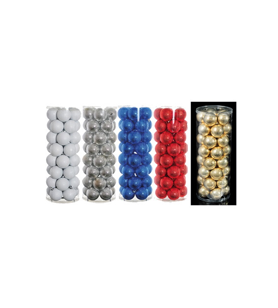 Bombki plastikowe 6cm/40szt, srebrny