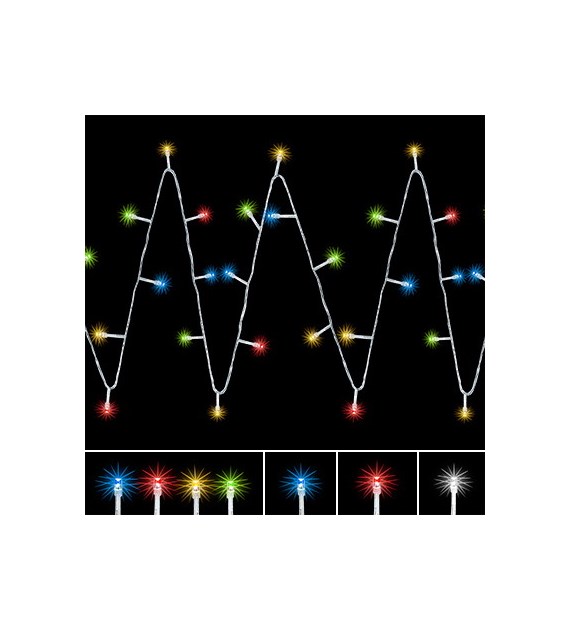 Girlanda 100LED, mix kolorów, dodatkowe gniazdo, sieciowa, wew.