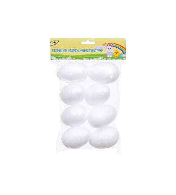 Jajka ze styropianu biale7cm/8szt