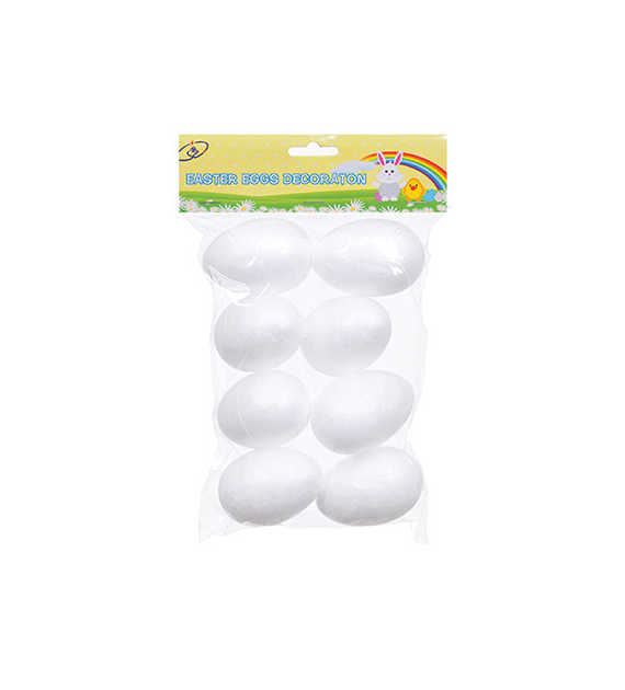 Jajka ze styropianu biale7cm/8szt