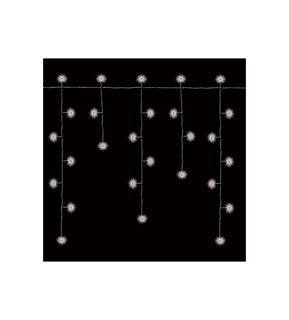 Kurtyna sople 200LED z kontrolerem, ciepły biały, sieciowa, zew.