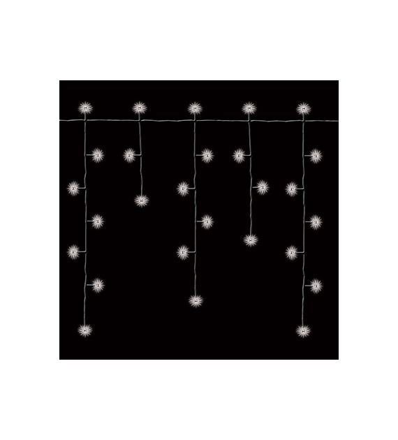 Kurtyna sople 200LED z kontrolerem, ciepły biały, sieciowa, zew.