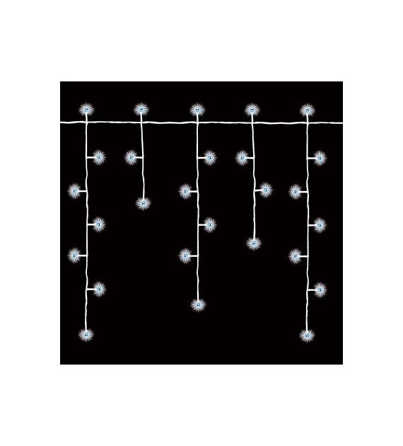 Kurtyna sople 200LED z kontrolerem, zimny biały, sieciowa, zew.
