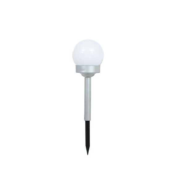 Lampa solarna - kula plastikowa 10cm, 
1LED biały