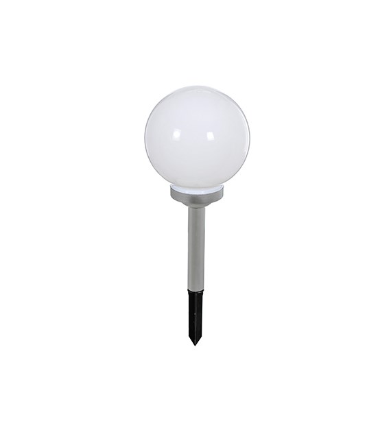 Lampa solarna - kula plastikowa 20cm, 4LED biały