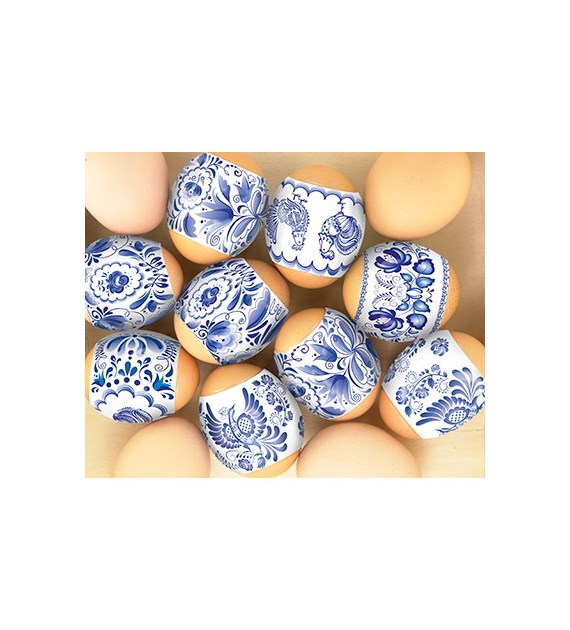 Owijki termokurczliwe na jajka - motywy kwiatowe - 12szt.