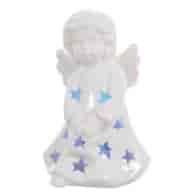 Anioł z ceramiki,  podświetlenie LED, 8 cm