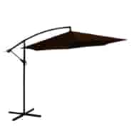 Parasol na wysięgniku, tkanina 3m, poliester, z podstawą brązowy