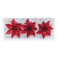 Gwiazdy betlejemskie, 8,5cm, 3 szt, czerwony na klipsie