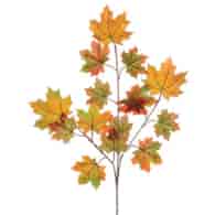 Gałązka jesiennych liści klonu, 2szt, 50cm, żółty