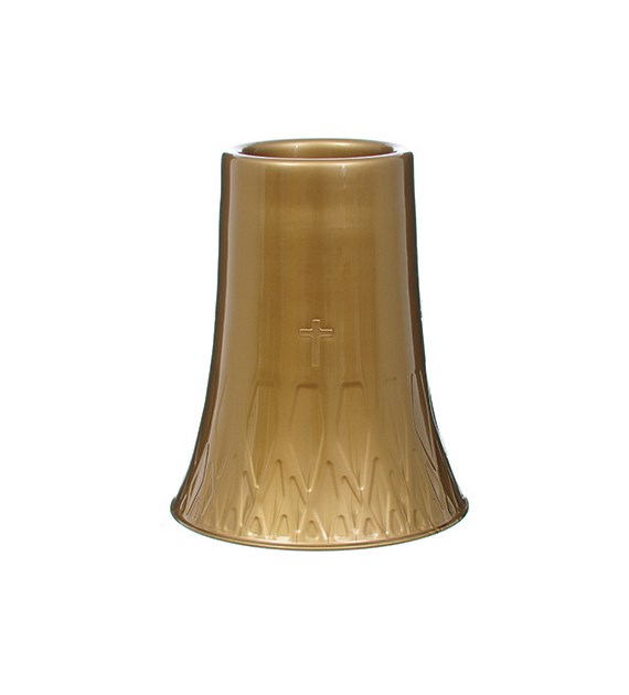 Wazon nagrobny z ażurem, 27x22x22cm, stare złoto