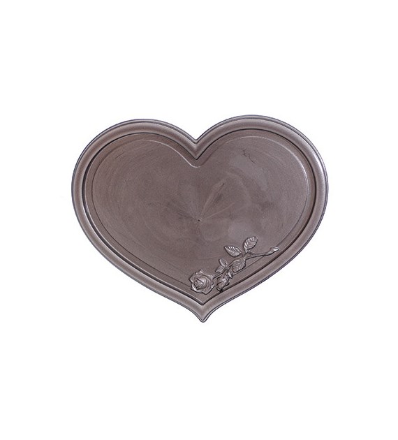 Podkładka pod znicze - serce ( 2szt.), 30,5x37,5cm, grafitowy