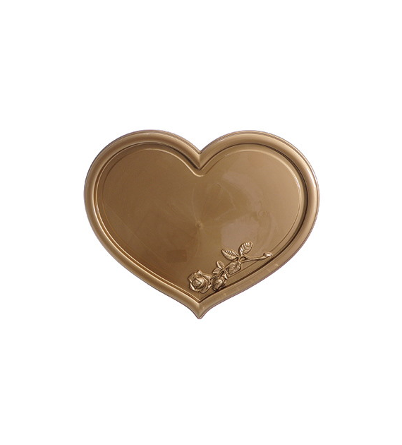 Podkładka pod znicze - serce ( 2szt.), 30,5x37,5cm, stare złoto
