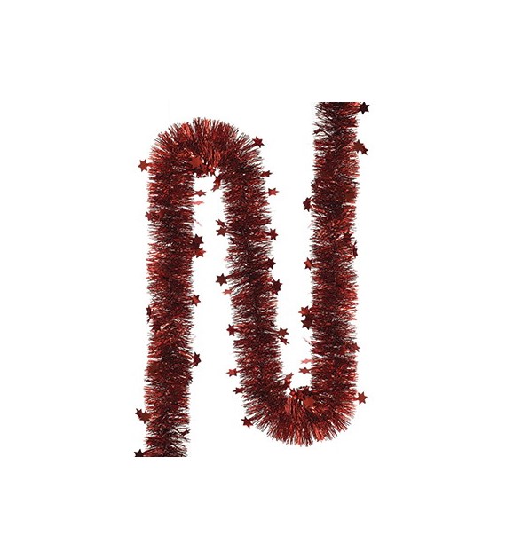 Łańcuch z aplikacją gwiazdka 70mm 2m czerwony