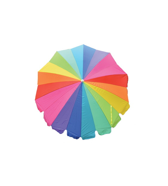 Parasol poliester tkanina 220 cm z tkaniną UV - tęcza