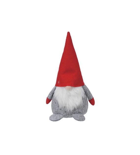 Skrzat z filcu, 25cm,  szary, czerwony, do postawienia