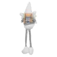 Aniołek z wiszącymi nogami, z materiału, 34 cm, szary, do postawienia