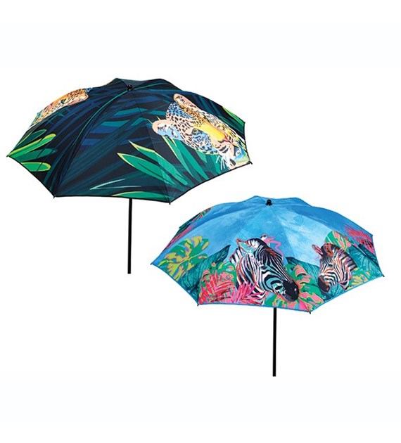 Parasol tkanina 180cm polyester motywy ZEBRA, TYGRYS