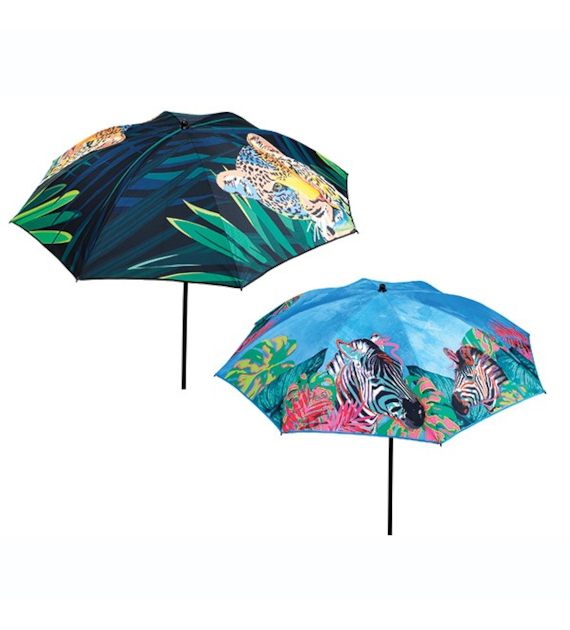 Parasol tkanina 180cm polyester motywy ZEBRA, TYGRYS
