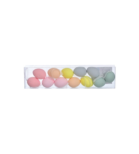 Jajka plastikowe matowe pastelowe 4cm/12 szt