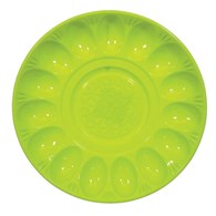 Talerz plastikowy na jajka 30cm; zielony