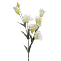 Gałązka 6 kwiatków eustomy, 79cm, biały