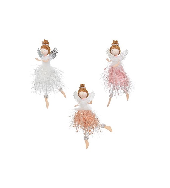 Aniołek z materiału 17cm, mix kolorów, do powieszenia