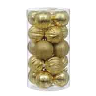 Bombki plastikowe 6cm/20szt, złoty