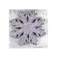 Śnieżynki z brokatu, 5szt, 10 cm, srebrny, do powieszenia