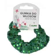 Gumka świąteczna do włosów z cekinami