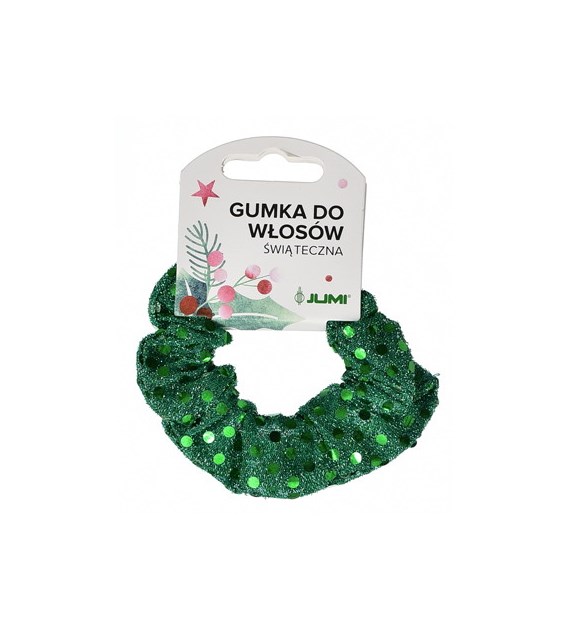 Gumka świąteczna do włosów z cekinami