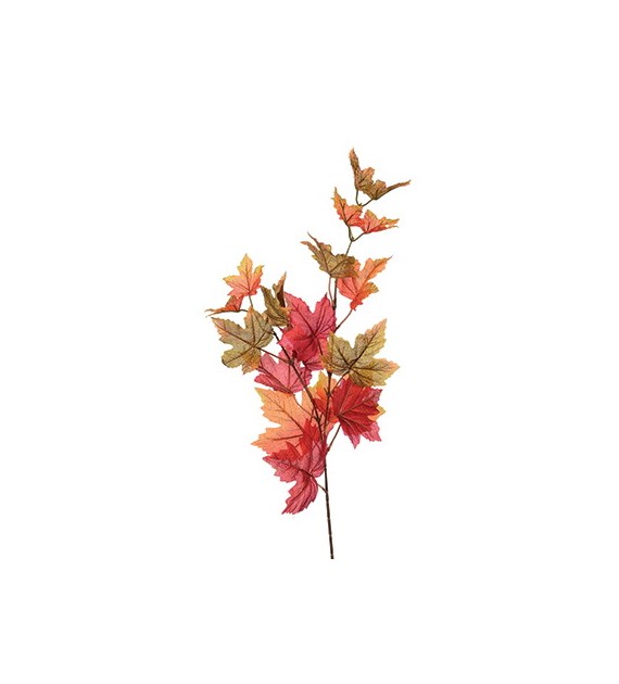 Gałązka liści klonu, wys 79 cm, czer-pom-ziel