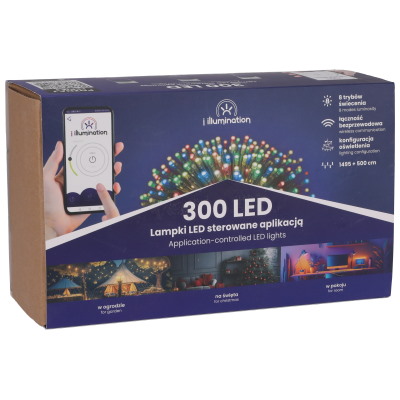 I Illumination (SMART) Lampki 300 LED, Multikolor, Sieciowa
