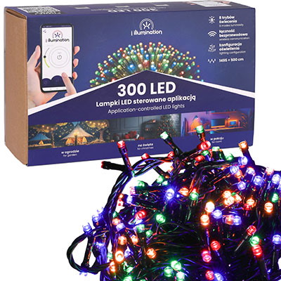 I Illumination (SMART) Lampki 300 LED, Multikolor, Sieciowa