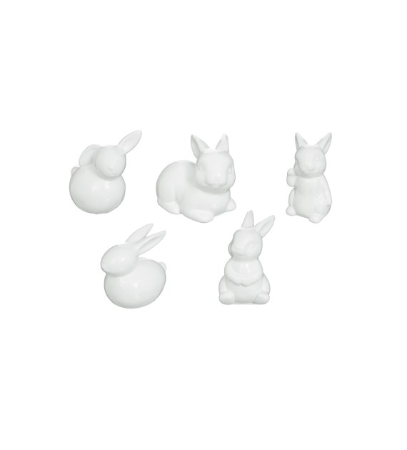 Ceramiczne zajączki małe 5-6cm, do postawienia