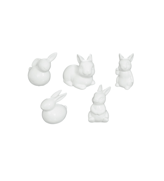 Ceramiczne zajączki małe 5-6cm, do postawienia