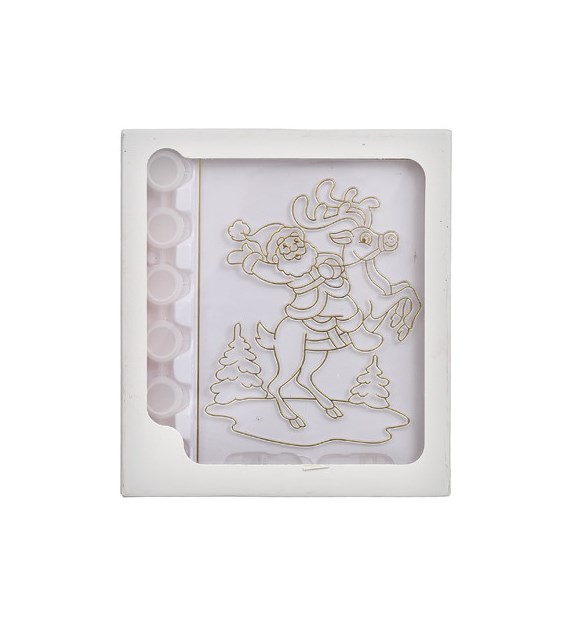 Witrażyk, 6 mazaków, Mikołaj i Renifer