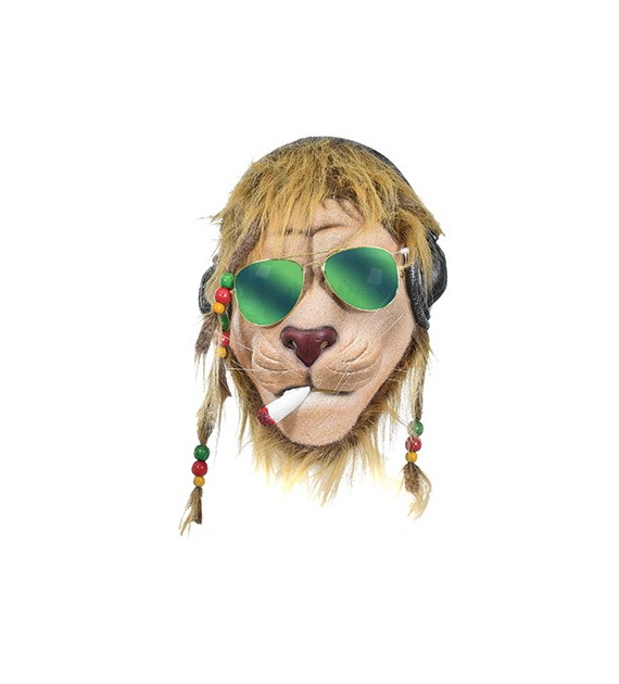 Maska  lew rastafarian  z lateksu