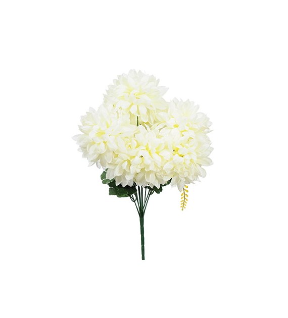 Bukiet 10 chryzantem, 54cm, kremowy