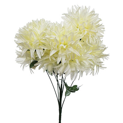 Bukiet 9 chryzantem, 55cm, kremowy