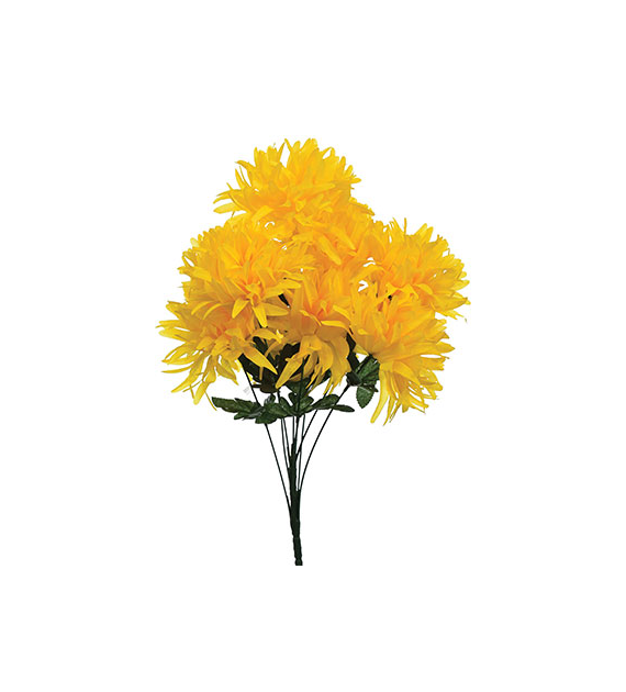 Bukiet 9 chryzantem, 55cm, żółty