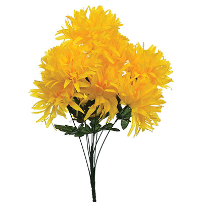 Bukiet 9 chryzantem, 55cm, żółty