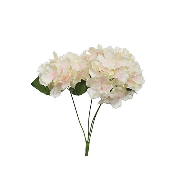 Bukiet 3 hortensji, wys 48 cm krem-róż