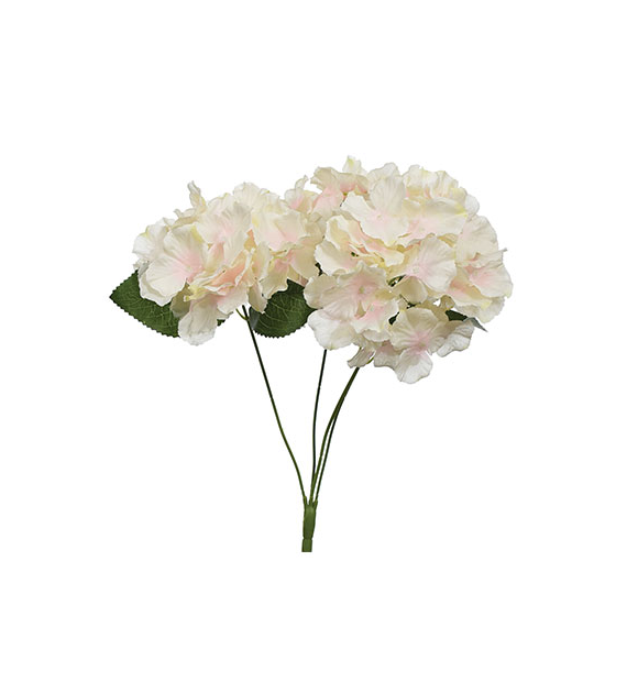 Bukiet 3 hortensji, wys 48 cm krem-róż