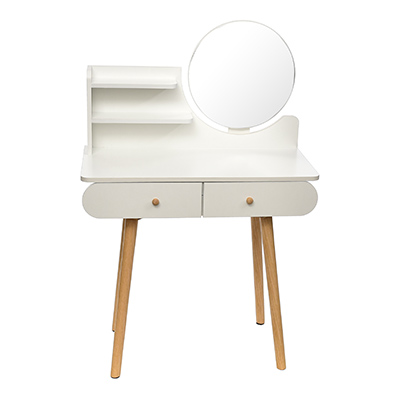 Toaletka SCANDI Z Okrągłym Lustrem 40cm, 120x80x40cm