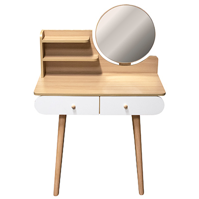 Toaletka SCANDI Z Okrągłym Lustrem 40cm, 120x80x40cm