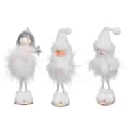 Figurki z materiału 20cm, mix wzorów, biały, do postawienia